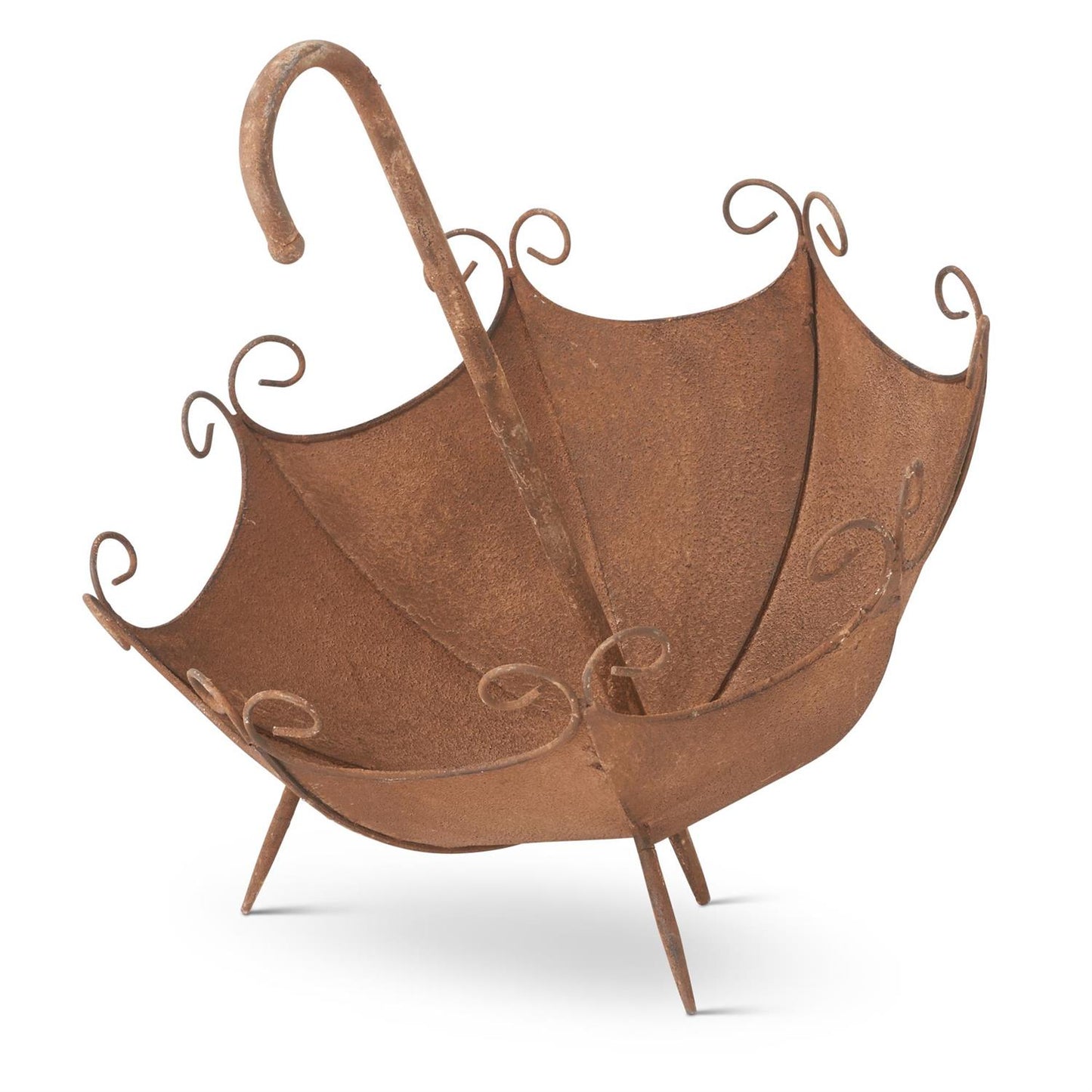Rusty Metal Open Umbrella Planter (Store Pick Up Only)