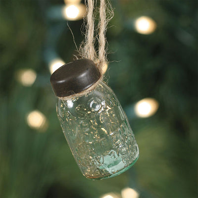 Glass Mini Mason Jar Hanging Ornament