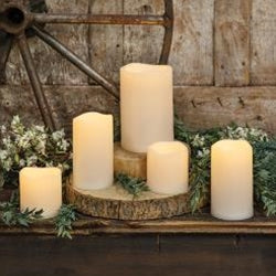 LED Bisque Soft Glow Flicker Candles - Assorted Sizes