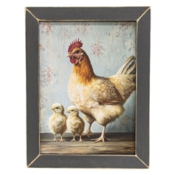 Mama Chicken & Babies Framed Print