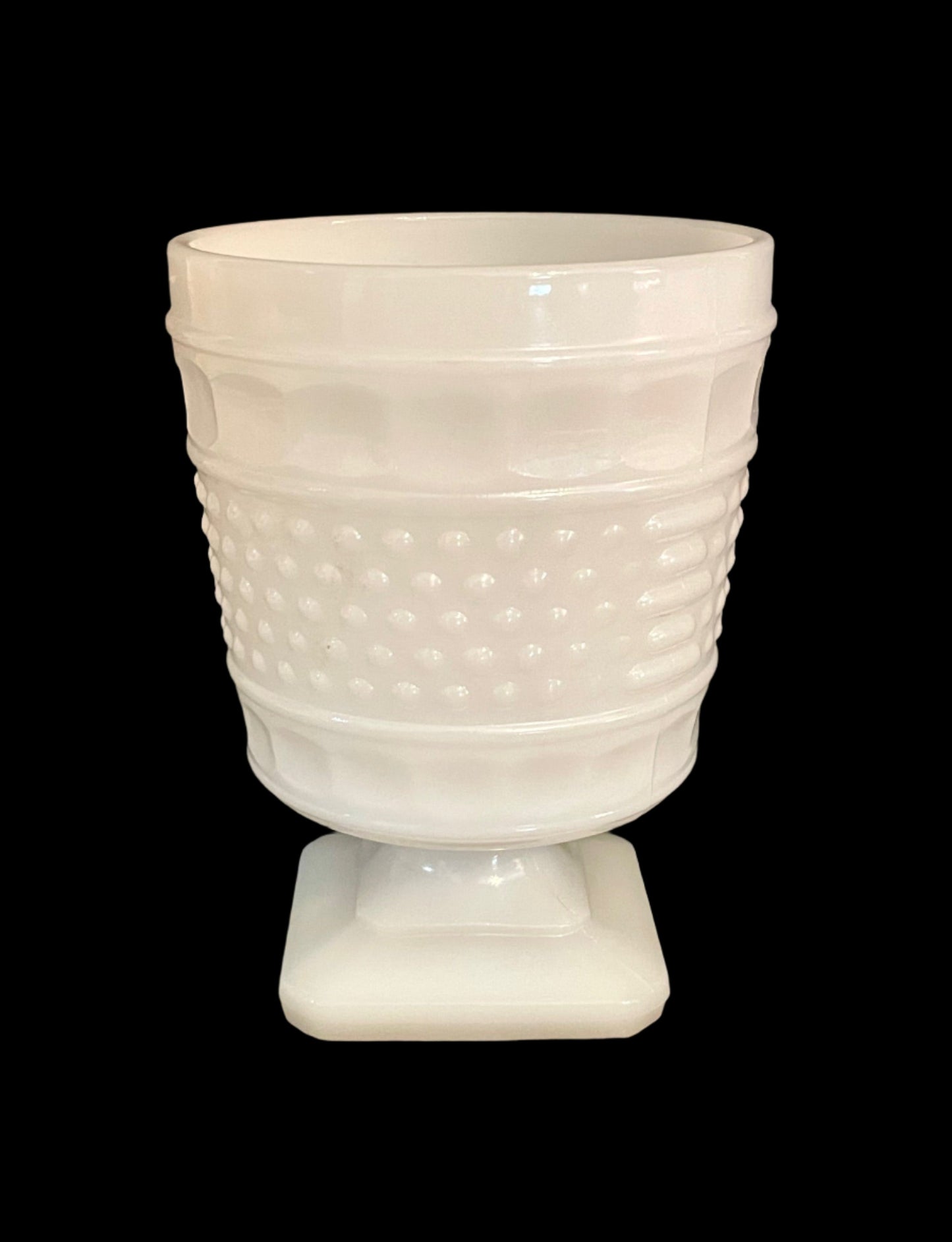 Vintage Milk Glass Pedestal Vase