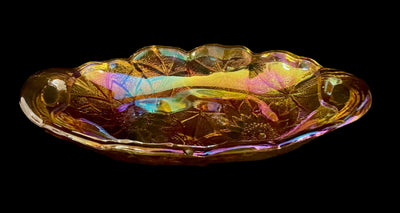 Sunflower Carnival Glass Dish