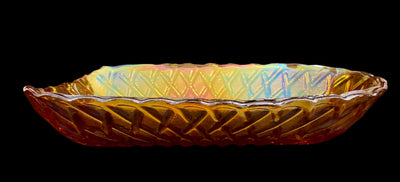 Pretzel Pattern Carnival Glass Dish