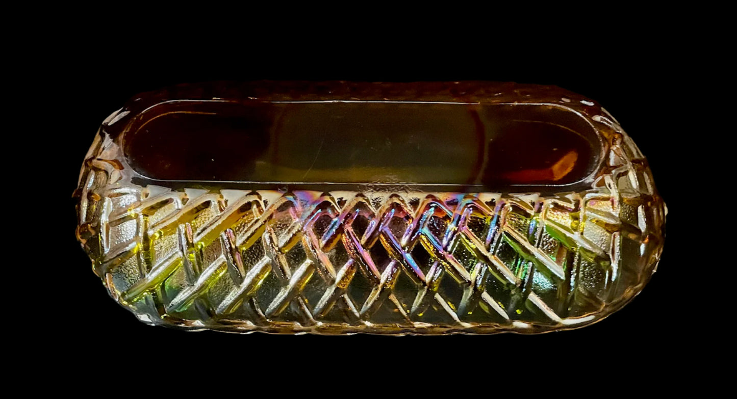 Pretzel Pattern Carnival Glass Dish