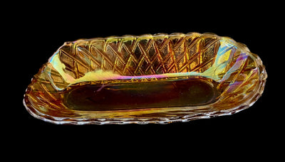Pretzel Pattern Carnival Glass Dish