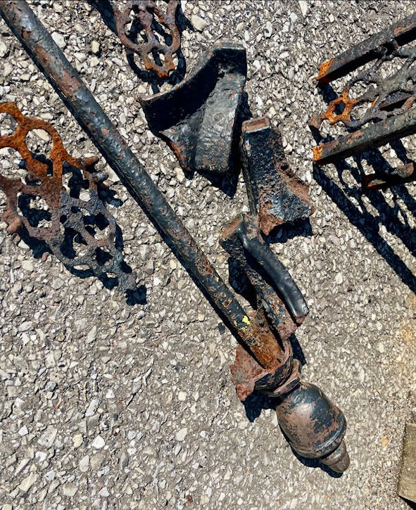 Authentic Ornate Wrought Iron Post (Store pickup only)