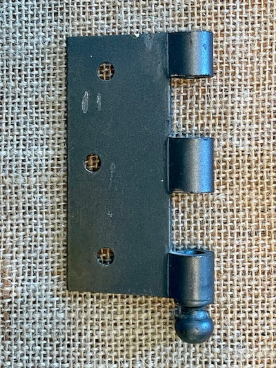 Antique Cast Iron Door Hinge, Right Half Only - 3½" x 3"