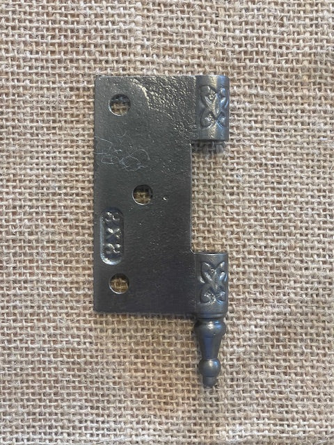 Antique Cast Iron Steeple Tip Door Hinge, Right Half Only - 3" x 3"