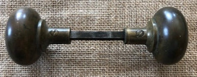 Antique Brass Doorknob Set Side