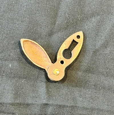 Antique Brass Keyhole Plate With Swinging Draft Cover