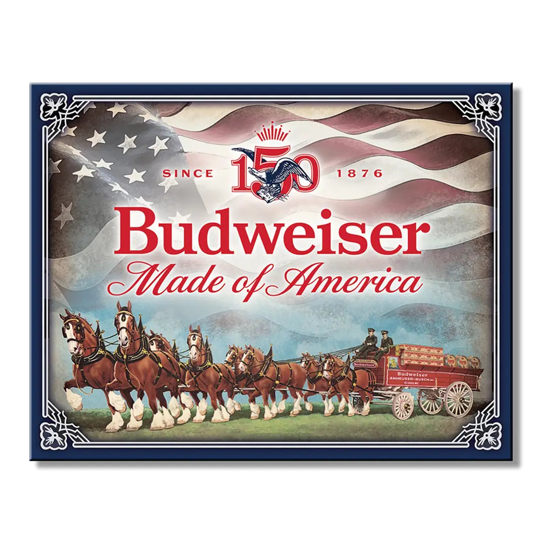 Budweiser 150th Anniversary Tin Sign