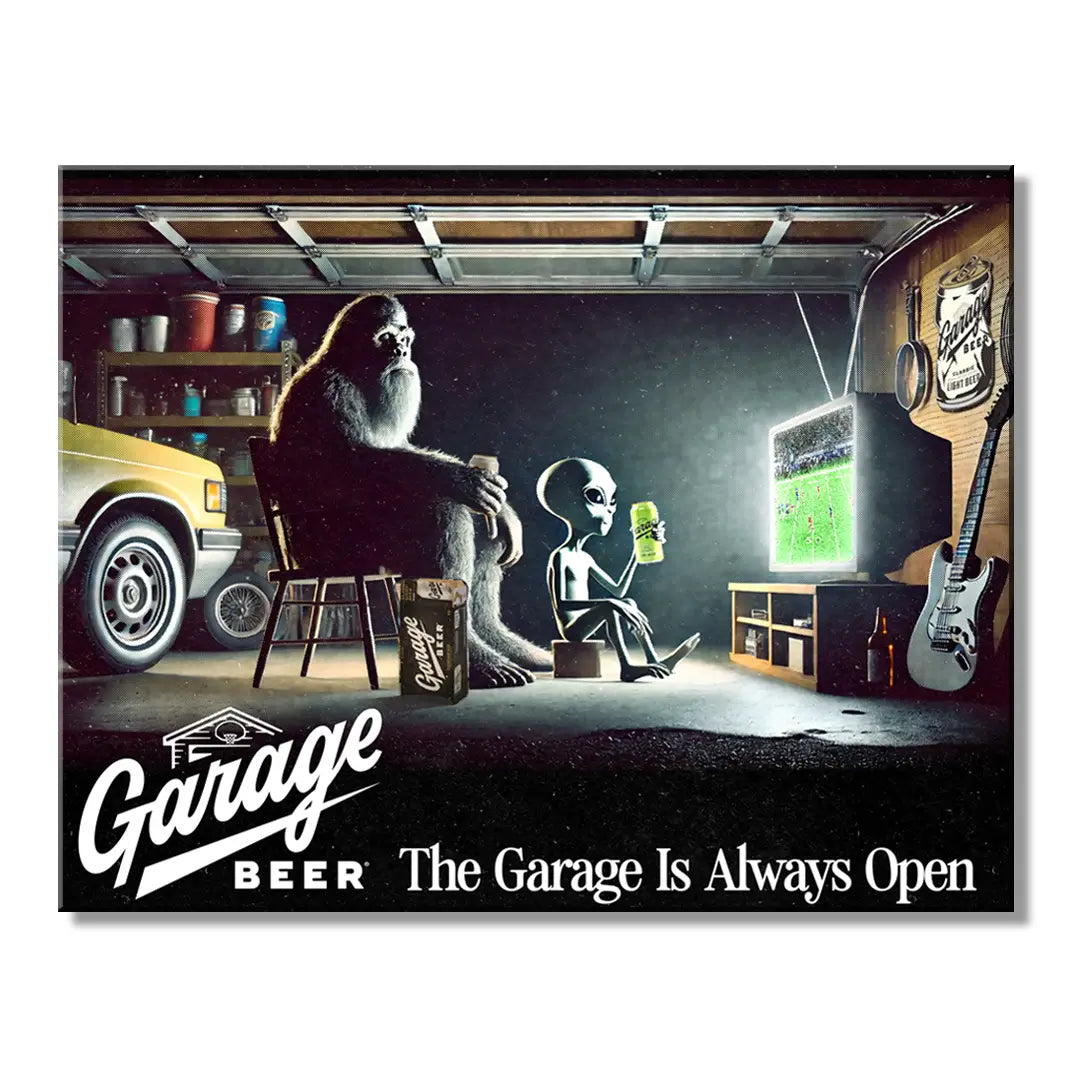 Garage Beer - Bigfoot Tin Sign