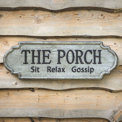 The Porch Sit, Relax, Gossip Metal Sign (Store Pick Up Only: Williamsport, PA)