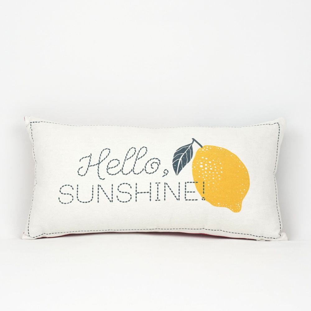 Reversible Hello Sunshine/USA Flag Pillow