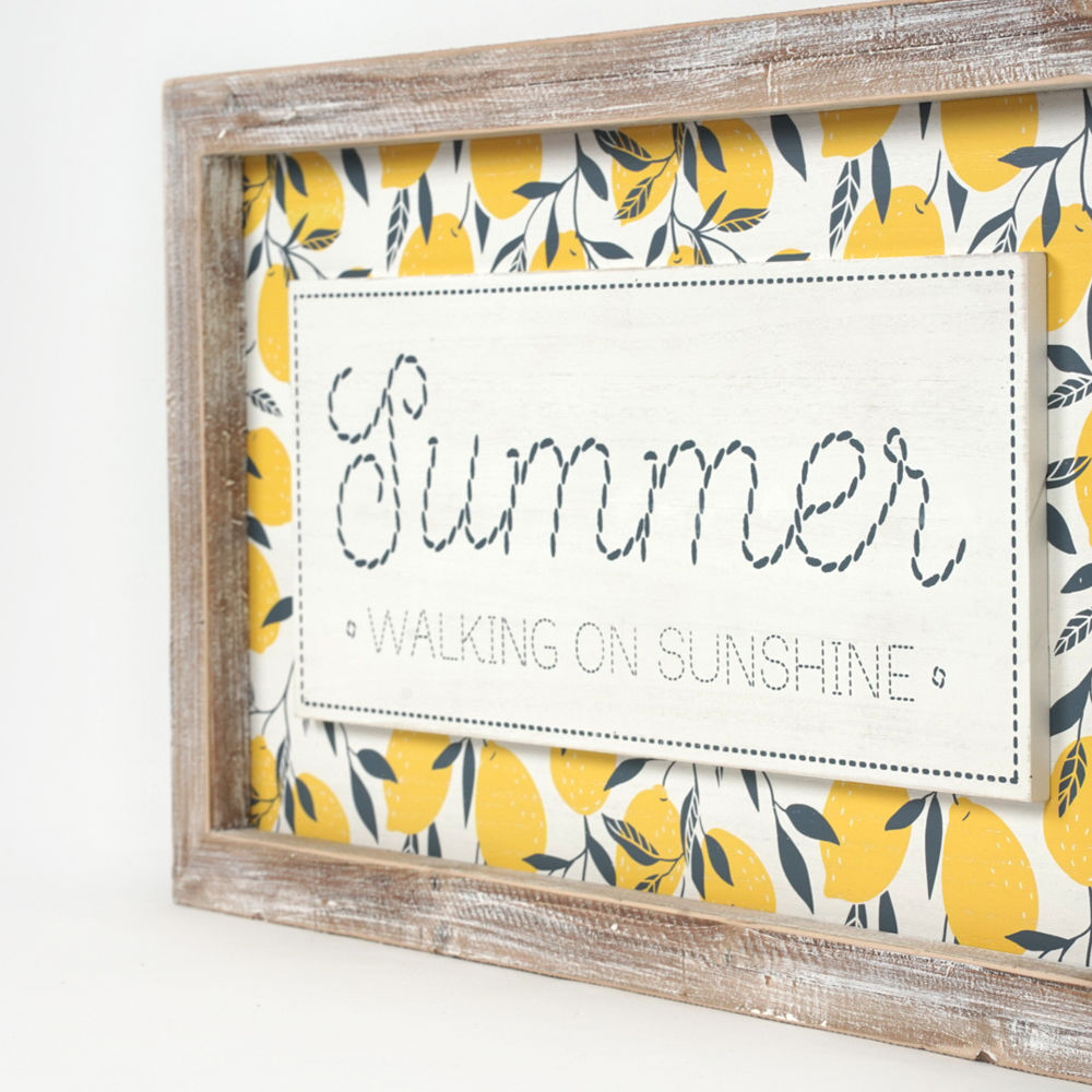 Reversible Summer/America Framed Sign