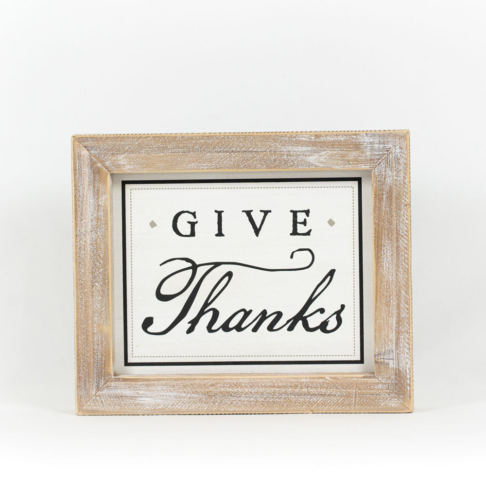 Reversible Tricks Just Treats/Give Thanks Block Sign