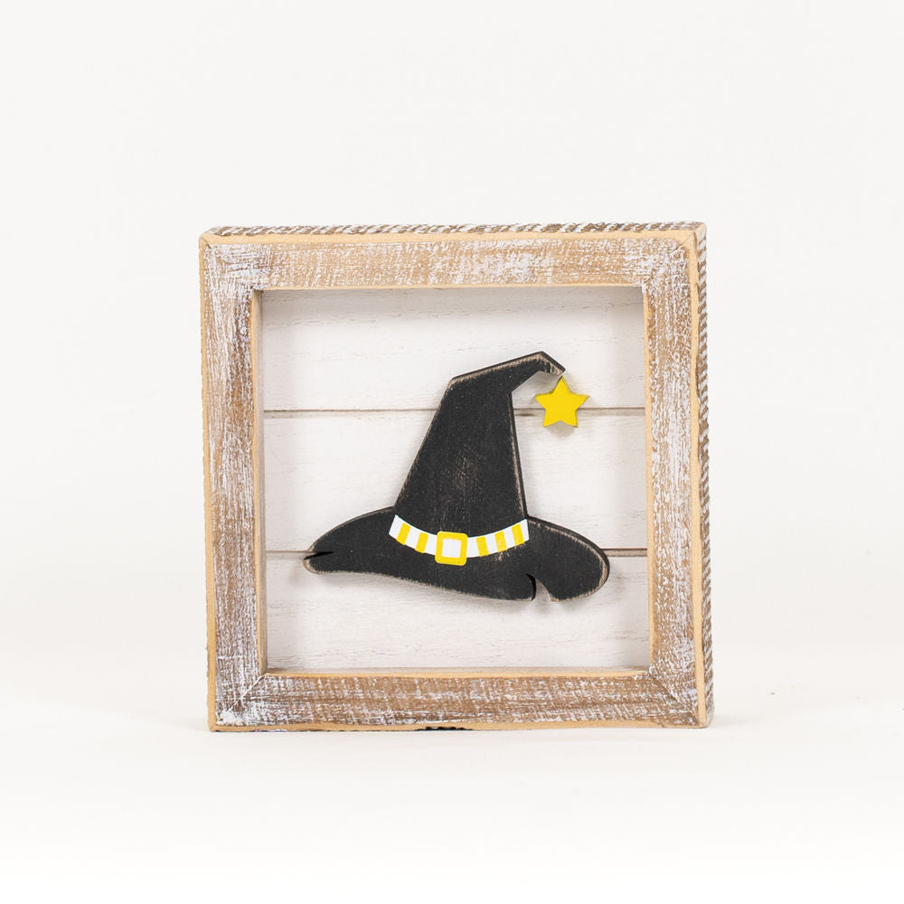 Reversible Witch/Pilgrim Hat Block Sign