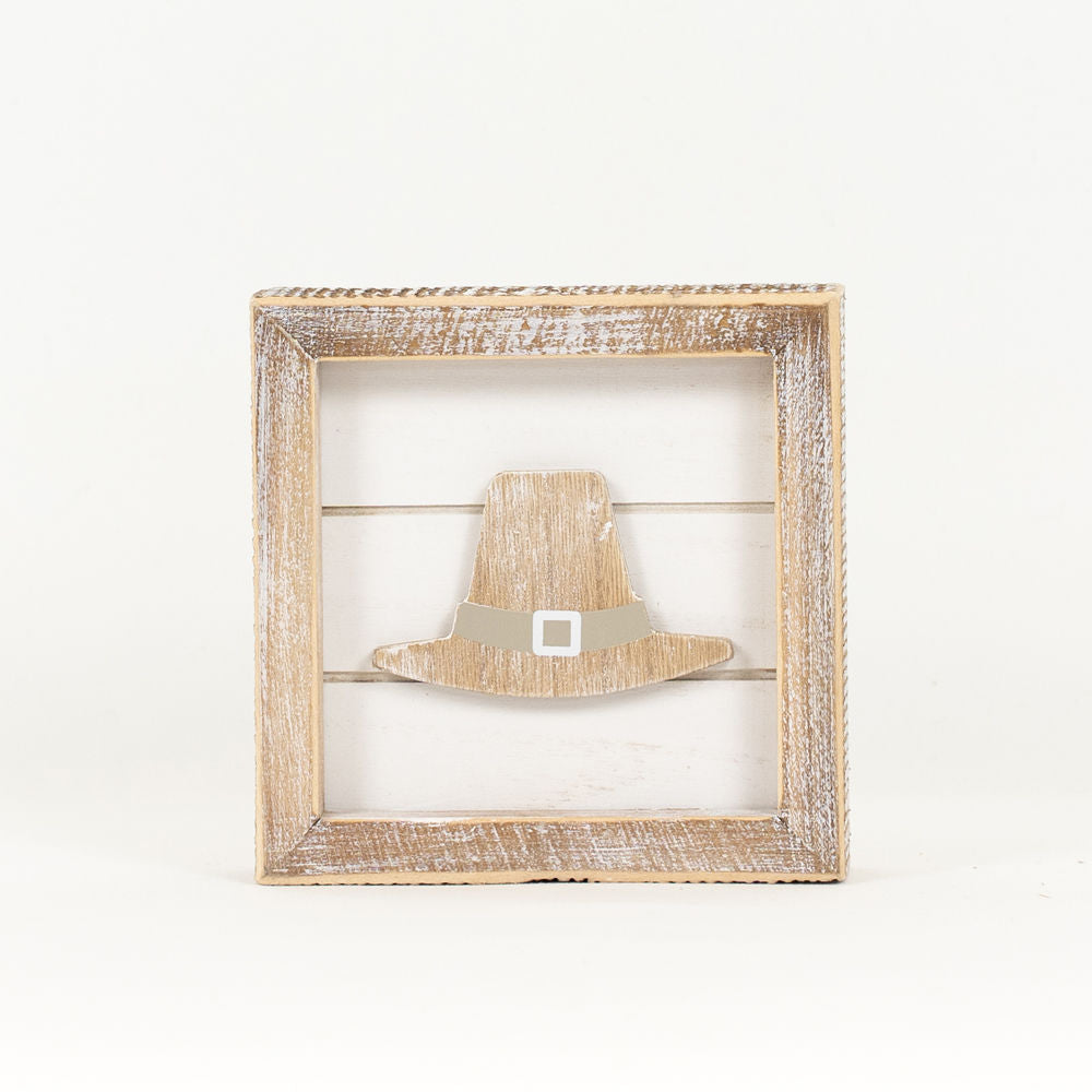 Reversible Witch/Pilgrim Hat Block Sign
