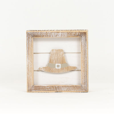 Reversible Witch/Pilgrim Hat Block Sign