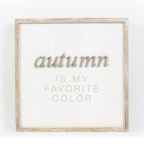 Reversible Trick Or Treat/Autumn Is My Favorite Color Block Sign autumn
