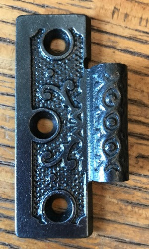 Antique Cast Iron Door Hinge, Half Only - 3" x 2½" front