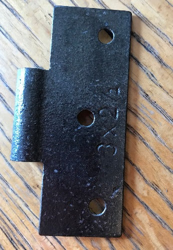 Antique Cast Iron Door Hinge, Half Only - 3" x 2½" back