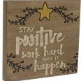 Star & Vine Wooden Inspirational Sign - 2 Styles