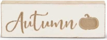Engraved Wood Harvest Message Tabletop
