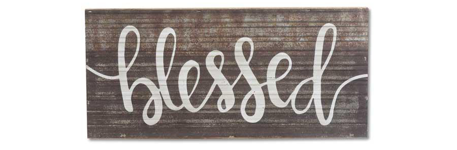 Corrugated Tin Wall Signs (Family, Gather or Blessed)