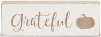 Engraved Wood Harvest Message Tabletop