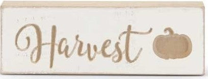 Engraved Wood Harvest Message Tabletop