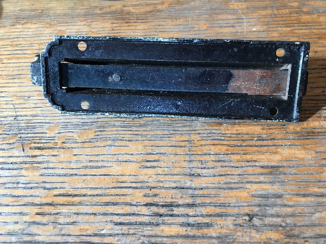 Antique Decorative Cast Iron Dead Bolt - 6⅜” x 1⅞" bottom