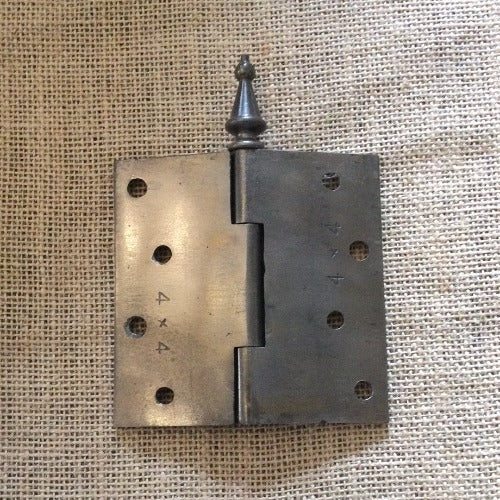 Antique Simple Steeple Tip Door Hinge - 4" x 4" back