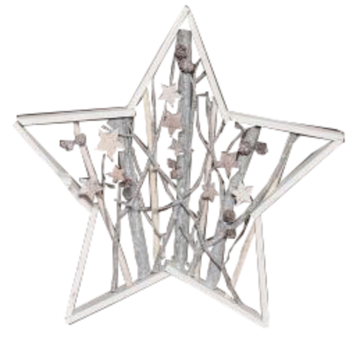Twig With Pinecone Frame Star