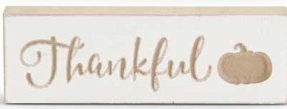 Engraved Wood Harvest Message Tabletop