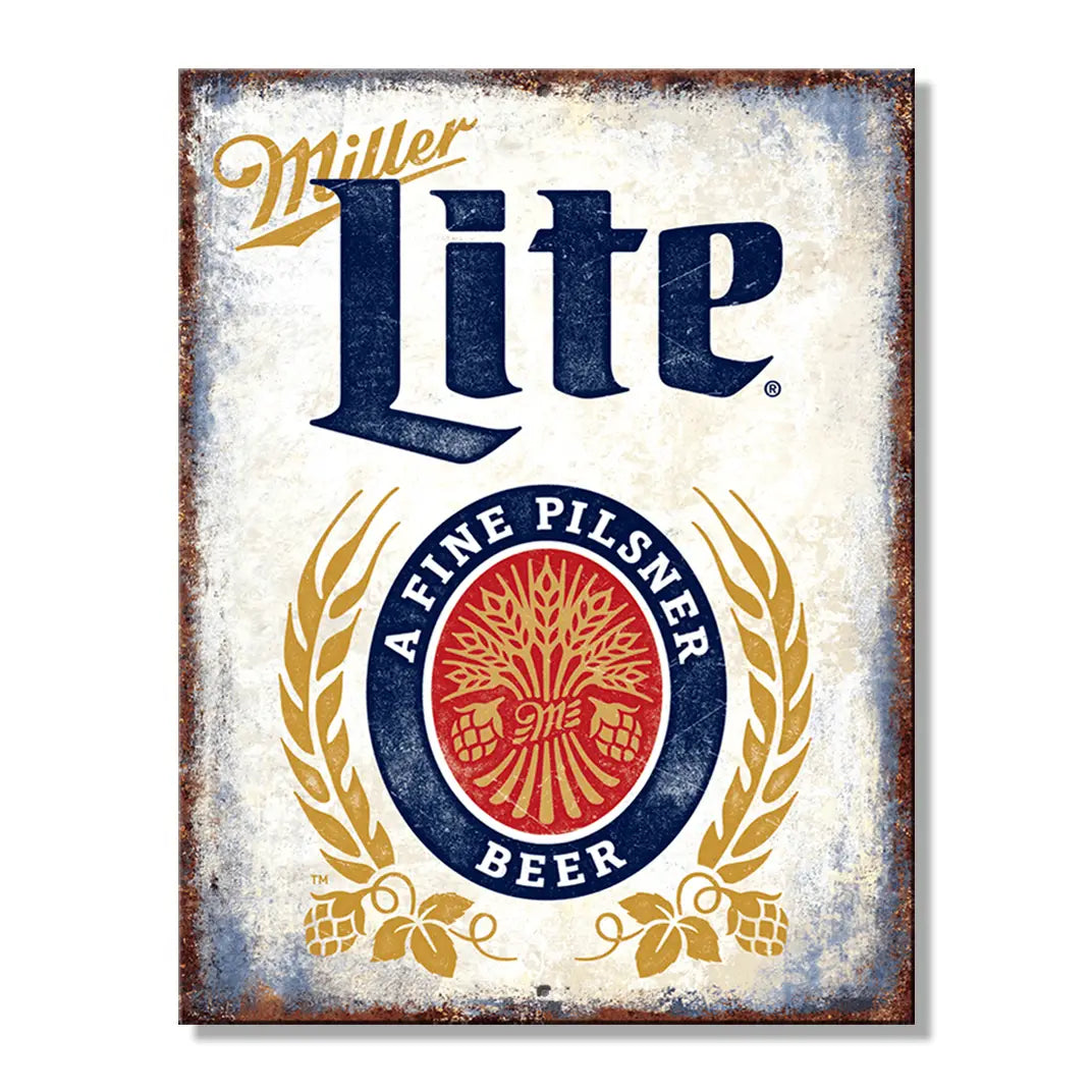 Miller Lite Tin Sign