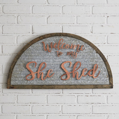 Galvanized She Shed Sign