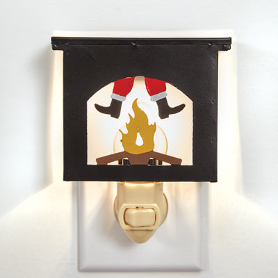 Santa In The Chimney Night Light