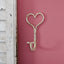 Aged Cast Iron Heart Hook