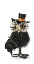 Load image into Gallery viewer, Black Feather Owls With Hats (2 Styles)
