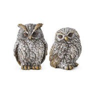 Silver and Gold Metallic Resin Owls (2 Styles)