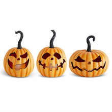 Load image into Gallery viewer, Resin LED Flicker Flame Jack O&#39;Lanterns
