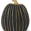 Black & Gold Stripe Resin Pumpkins (2 Sizes)