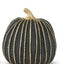 Black & Gold Stripe Resin Pumpkins (2 Sizes)