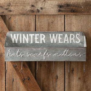Winter Wears Shelf Organizer with Six Hooks (Store Pick Up Only: Williamsport, PA)