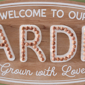 Welcome to Our Garden Wall Sign (Store Pick Up Only: Williamsport, PA)