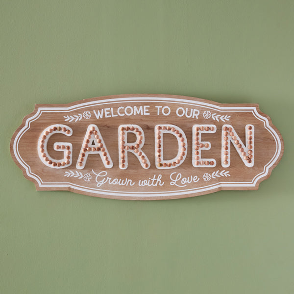 Welcome to Our Garden Wall Sign (Store Pick Up Only: Williamsport, PA)