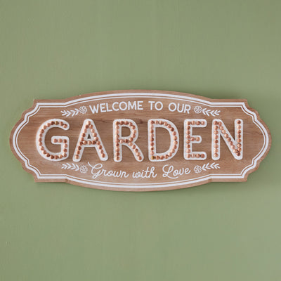 Welcome to Our Garden Wall Sign (Store Pick Up Only: Williamsport, PA)
