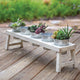 Wood Planter with 5 Metal Pots (Store Pick Up Only: Williamsport, PA)