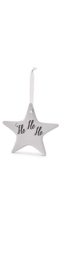 Assorted Cream Ceramic Star Ornaments